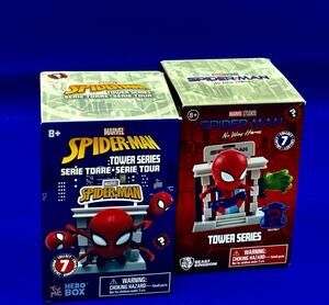 YuMe x Beast Kingdom Marvel Spider-Man Tower Series Hero Boxes-Set Total of 2